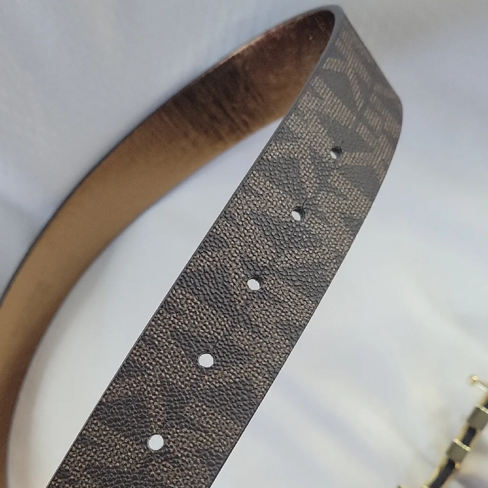 Michael Kors Dark Brown Belt with Gold Logo - Picture 8 of 8